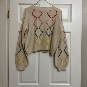 Multicolored stitch sweater